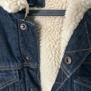 GAP Denim Jacket with Cream Sherpa lining